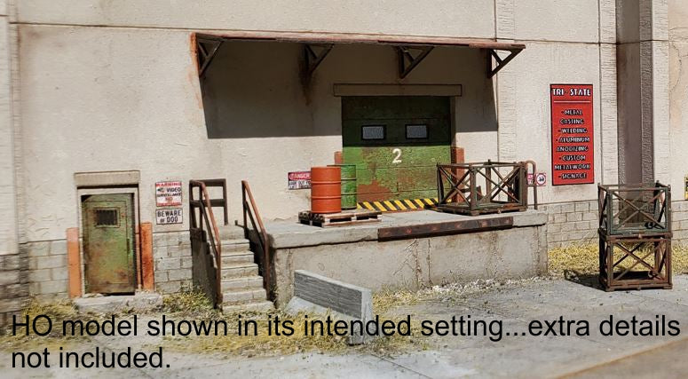 N scale - TWO Concrete Loading Dock Kits - ITLA