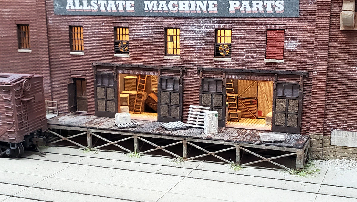 N Scale Loading Dock Interior Kit - TWO Interiors