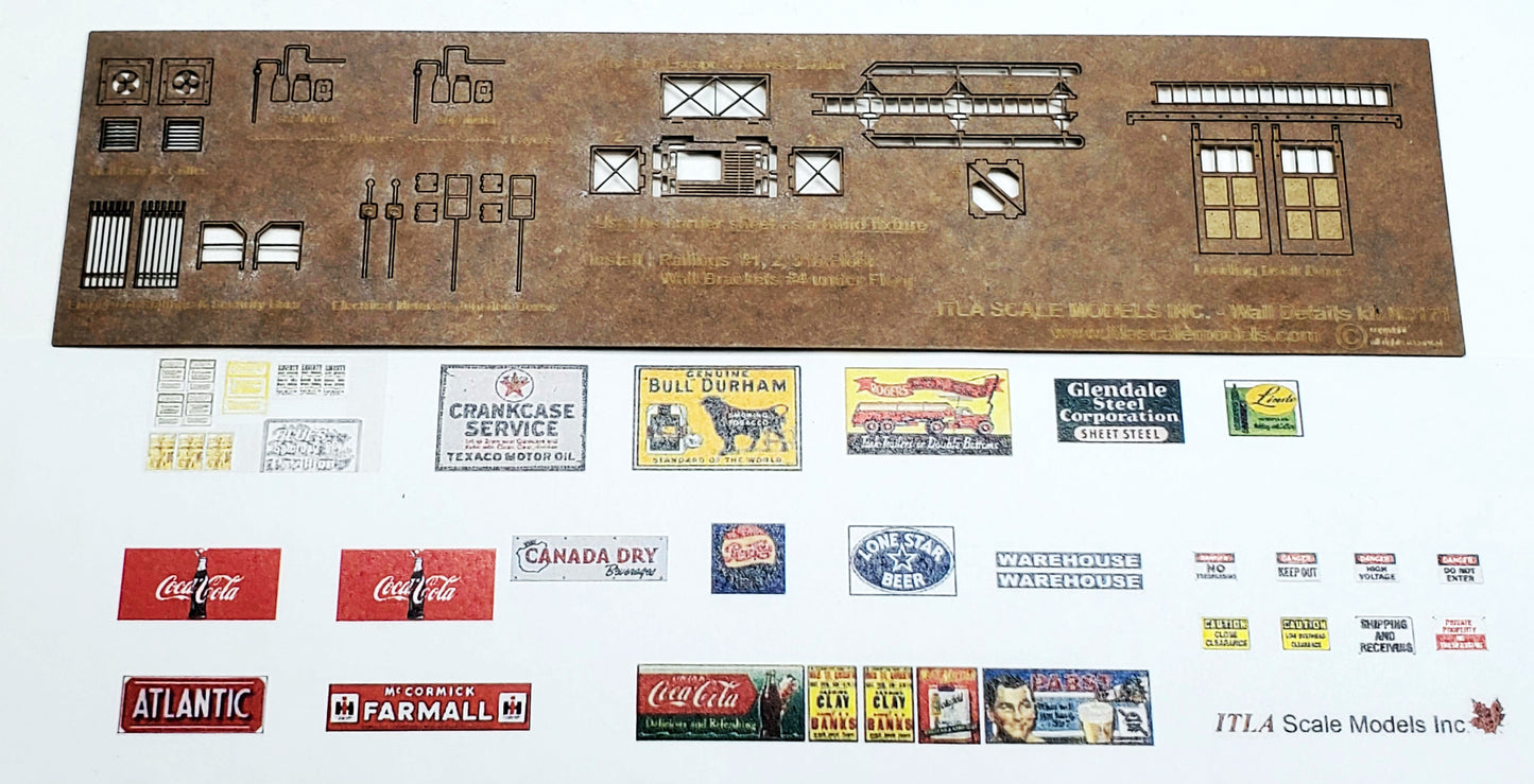 N Scale - Wall Detail Kit - ITLA