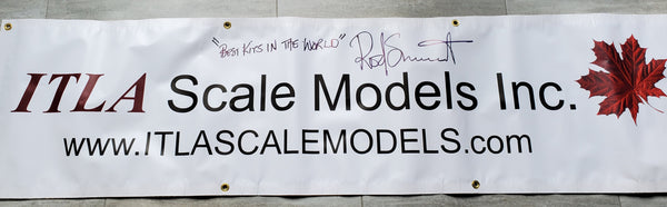 ITLA Scale Models Inc. banner with Sir Rod Stewart's signature