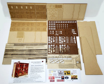 HO Building "D" Bundle Kit - Wedge Shaped Background Structure - ITLA