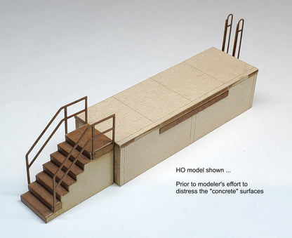 N scale - TWO Concrete Loading Dock Kits - ITLA