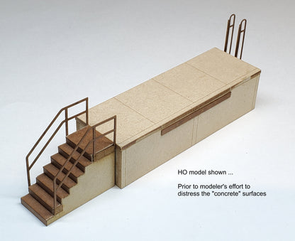 HO scale - Concrete Loading Dock Kit - ITLA