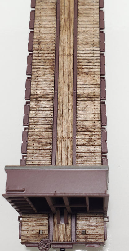 HO Walthers 60ft P-S BULKHEAD Wood Flat Car Deck - model number 910-5848 - ITLA