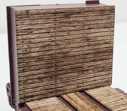 HO Walthers 60ft P-S BULKHEAD Wood Flat Car Deck - model number 910-5848 - ITLA