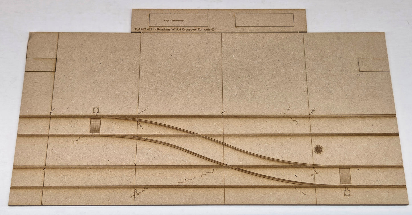 HO4211 - Street Display Base w/RH Crossover Turnouts - ITLA