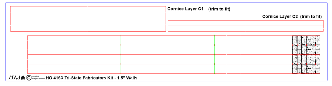 1.5" Wide - HO4163 "Tri-State Fabricators" Wall Panel Kit - One Pair - ITLA