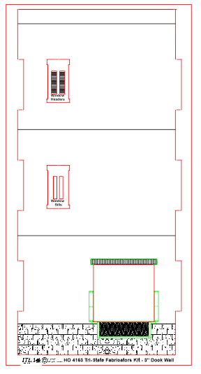 3" Wide with Dock - HO4163 "Tri-State Fabricators" Wall Panel Kit - ITLA