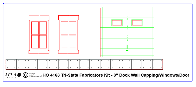3" Wide with Dock - HO4163 "Tri-State Fabricators" Wall Panel Kit - ITLA