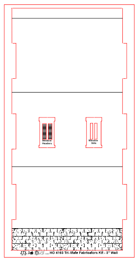 3" Wide - HO4163 "Tri-State Fabricators" Wall Panel Kit - ITLA