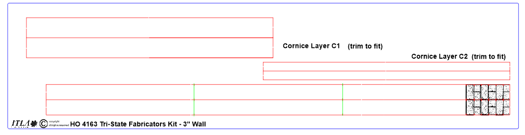 3" Wide with Dock - HO4163 "Tri-State Fabricators" Wall Panel Kit - ITLA