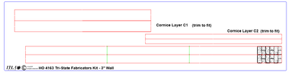 3" Wide with Dock - HO4163 "Tri-State Fabricators" Wall Panel Kit - ITLA