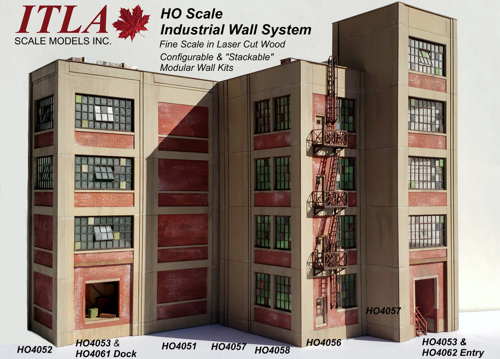 N Scale Industrial Wall Module - Rail / Truck Loading Dock