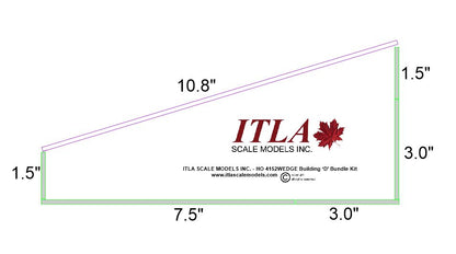 HO Building "D" Bundle Kit - Wedge Shaped Background Structure - ITLA