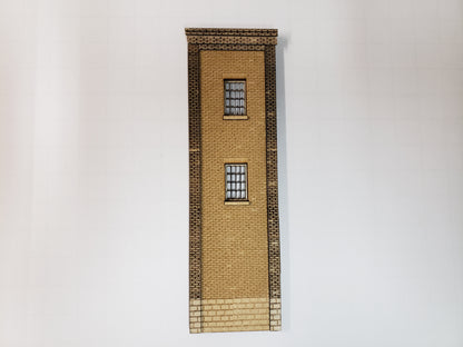 1.5" Wide - HO / HOn3 Brick Wall Panel Kit - Cut Stone Foundation - One Pair with Windows - ITLA