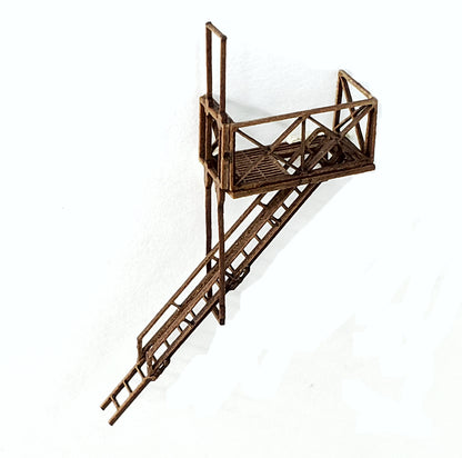 N Scale Fire Escapes - Set of 3 with Roof & Ground Access - ITLA