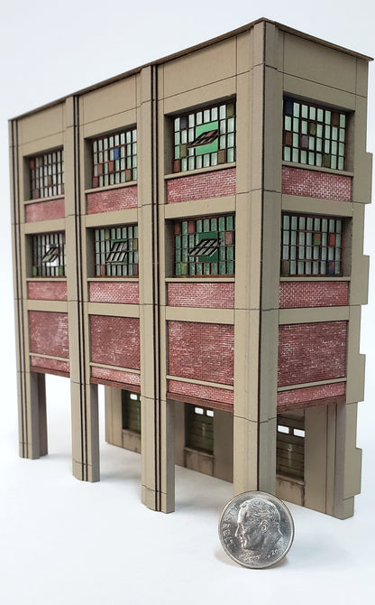 N Scale Industrial Wall Module - Rail / Truck Loading Dock Assembly - ITLA