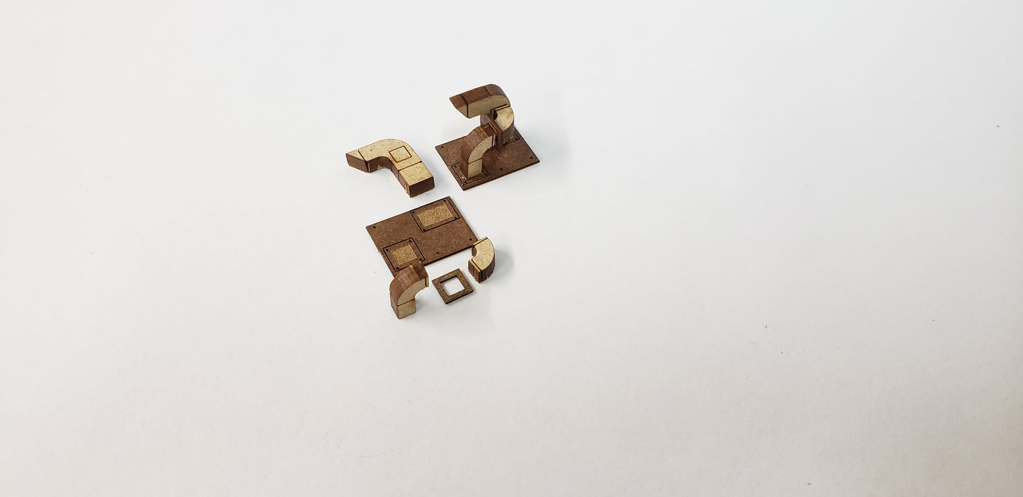 Multi-scale - N or HO Roof Top / Wall HVAC Kit - ITLA