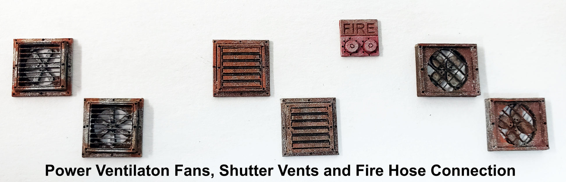 HO Scale - 18 piece Wall Detail Kit - ITLA