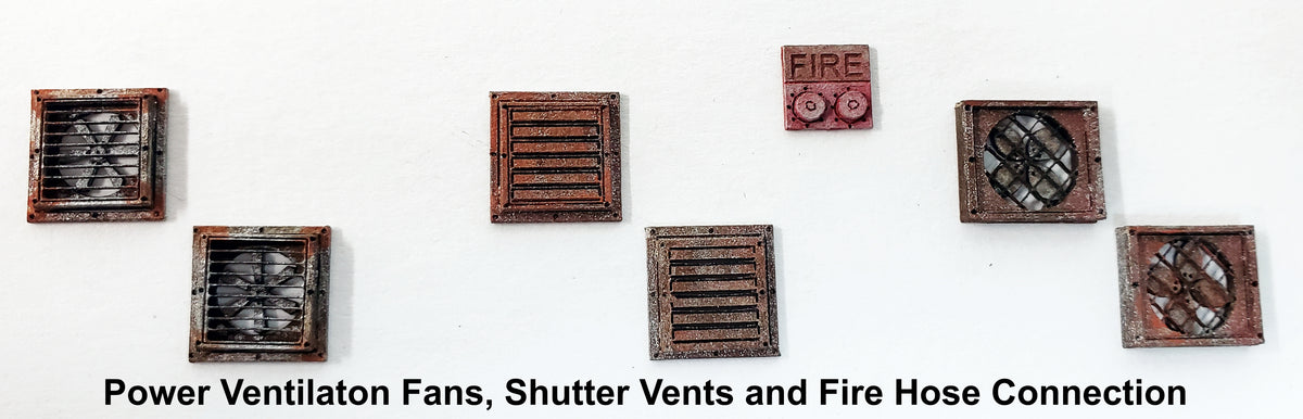 HO Scale - 18 piece Wall Detail Kit - ITLA