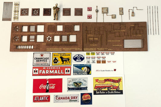 S / O Scale - 18 piece Wall Detail Kit - ITLA