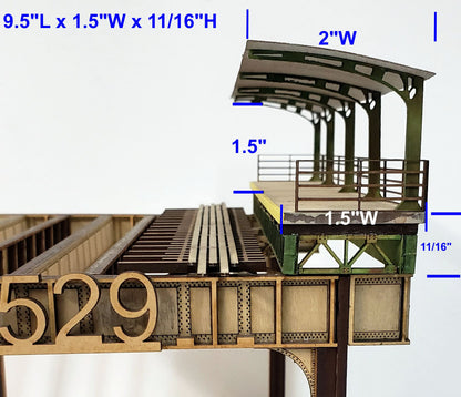 HO "Cantilevered Roof" Station Platform - ITLA