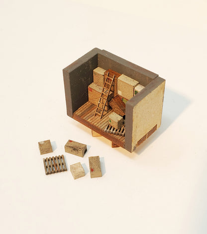 N Scale Loading Dock Interior Kit - TWO Interiors - ITLA