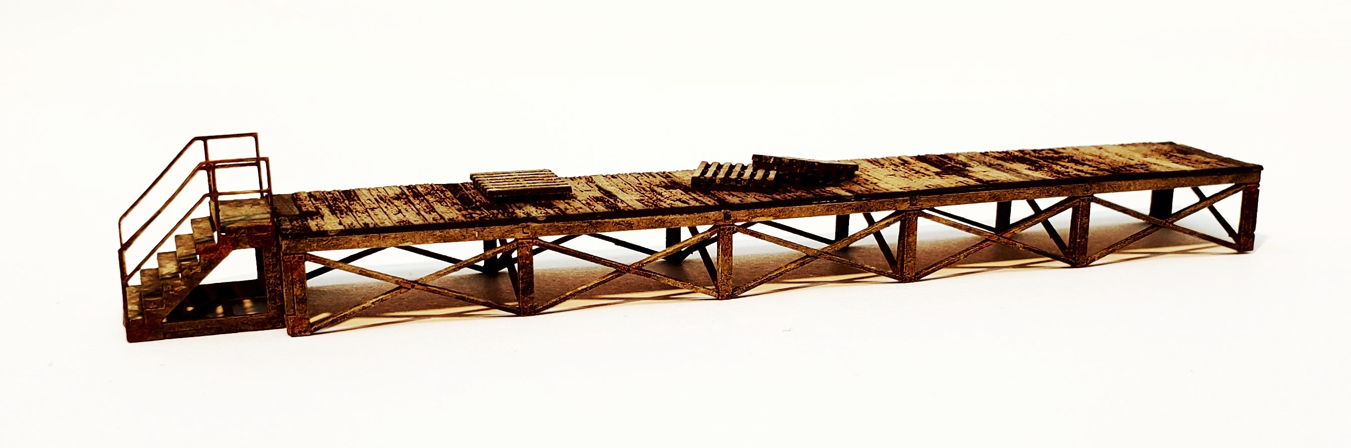 N Scale Laser Cut Warehouse Dock Kit - Model Railroad Building Detail