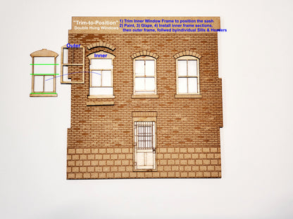 O / On30 Scale - Brick Front Wall Panel - ITLA