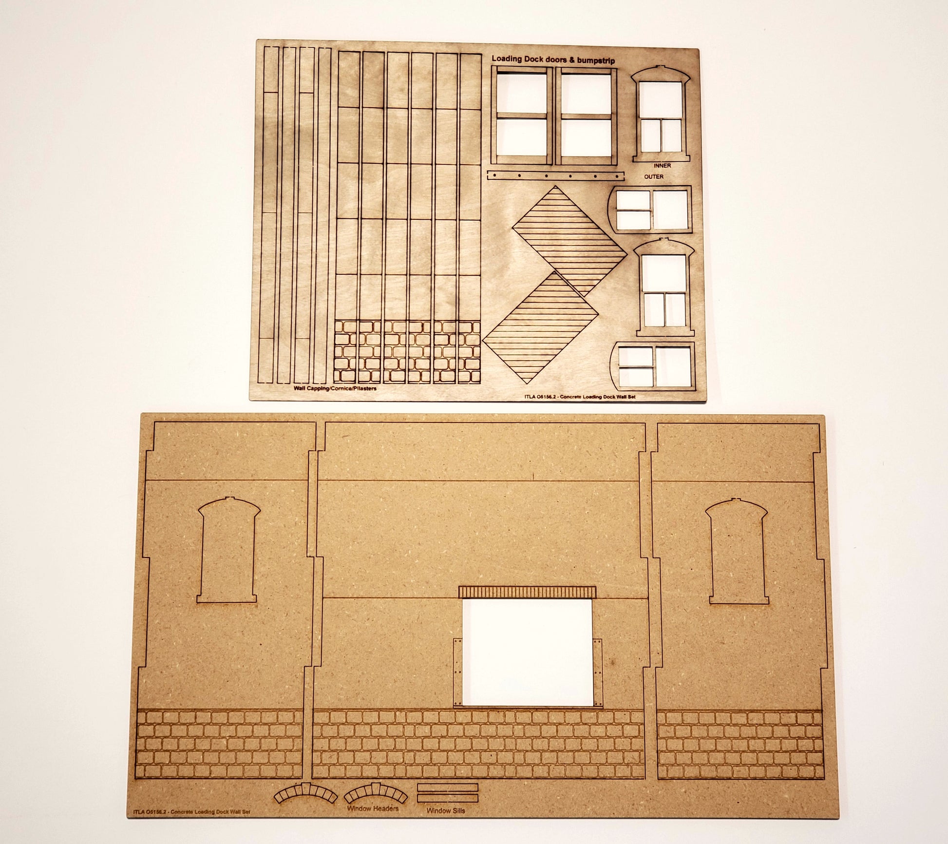 O / On30 Scale - "Concrete" Loading Dock Wall Set - ITLA