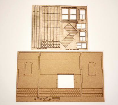 O / On30 Scale - "Concrete" Loading Dock Wall Set - ITLA