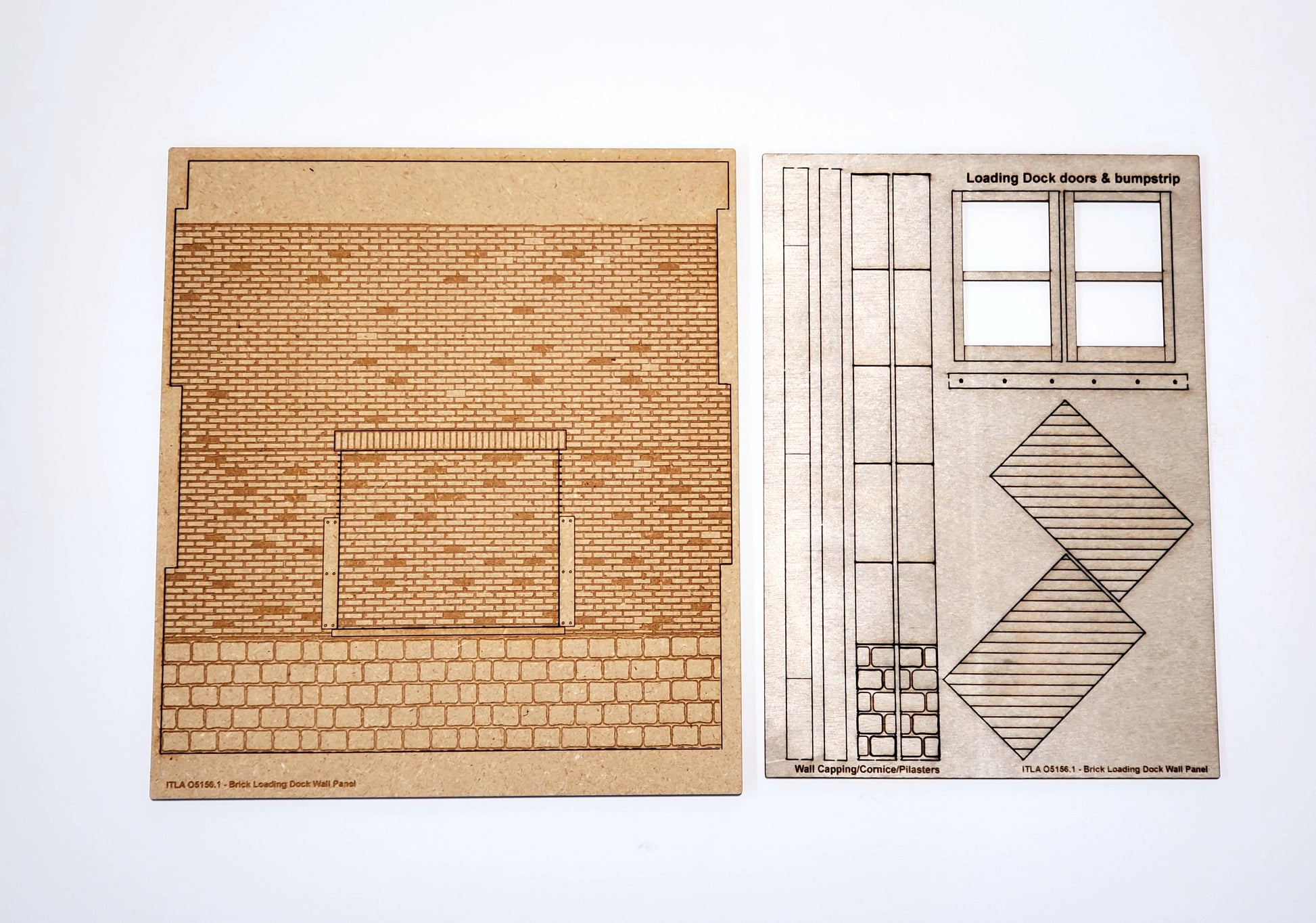 O / On30 Scale - Brick Loading Dock Wall Panel - ITLA