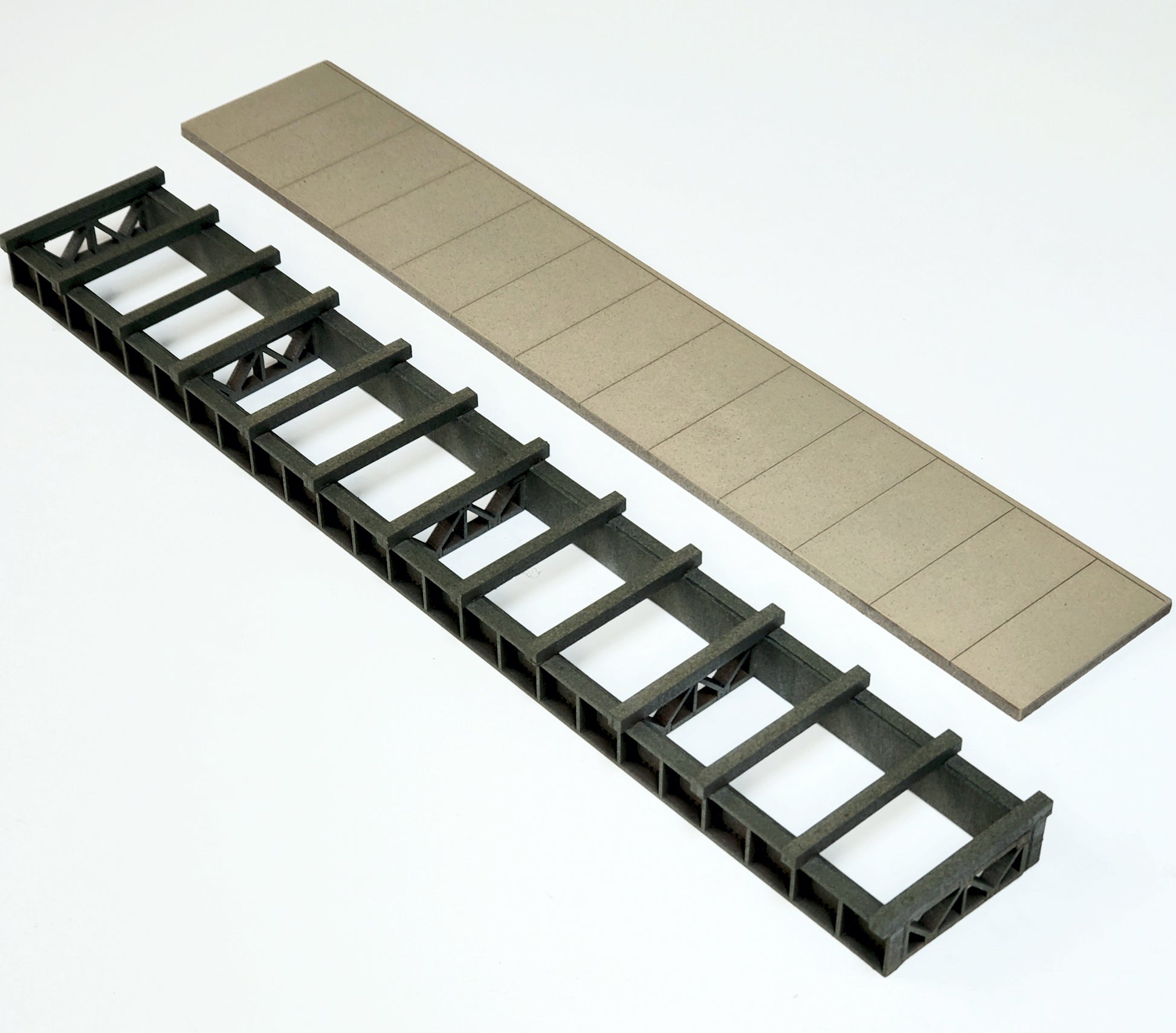 HO Elevated Station Platform - Open Top Concrete Deck - ITLA