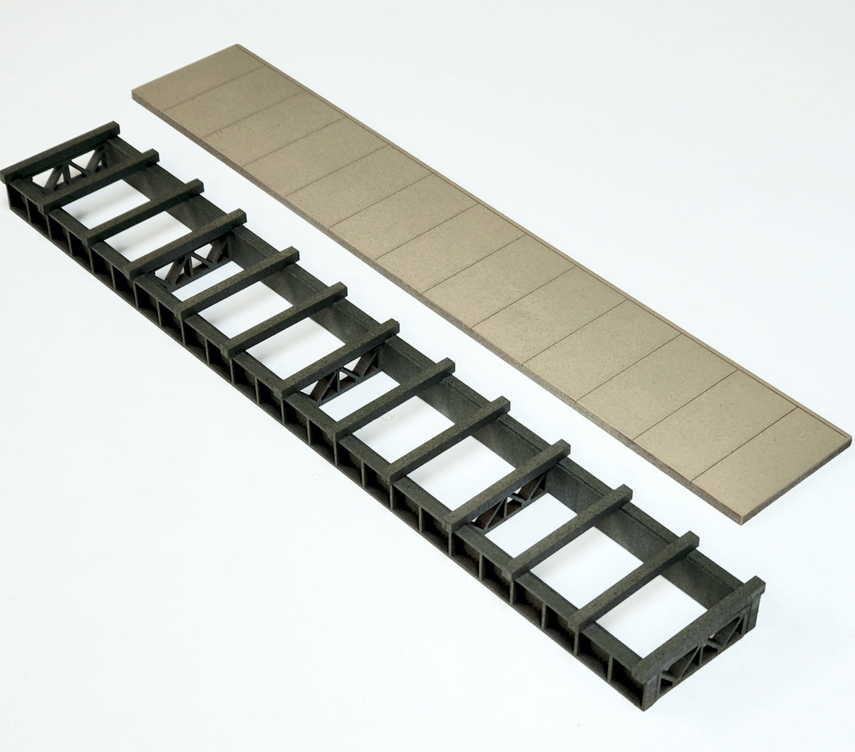 HO Elevated Station Platform - Open Top Concrete Deck - ITLA