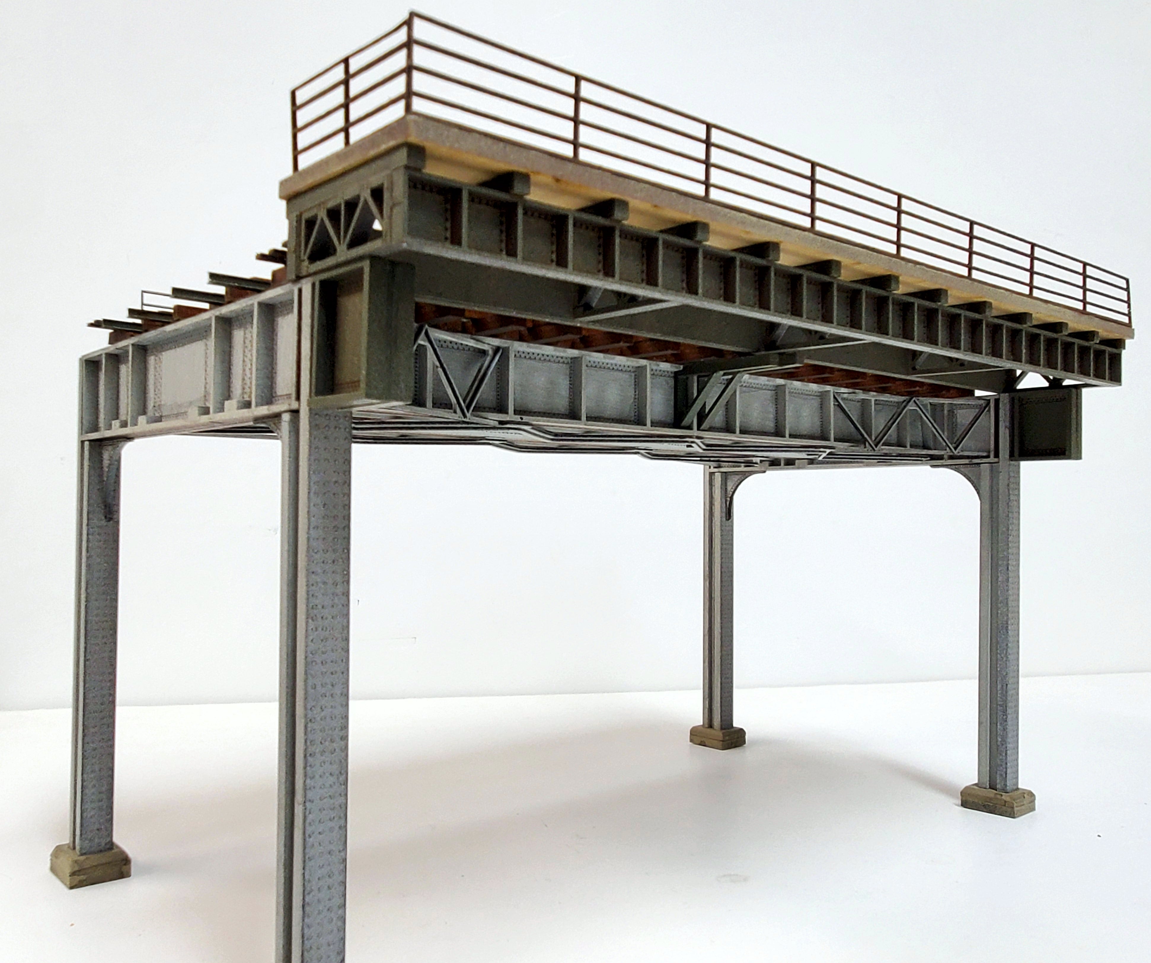 HO Elevated Station Platform - Open Top Concrete Deck - ITLA