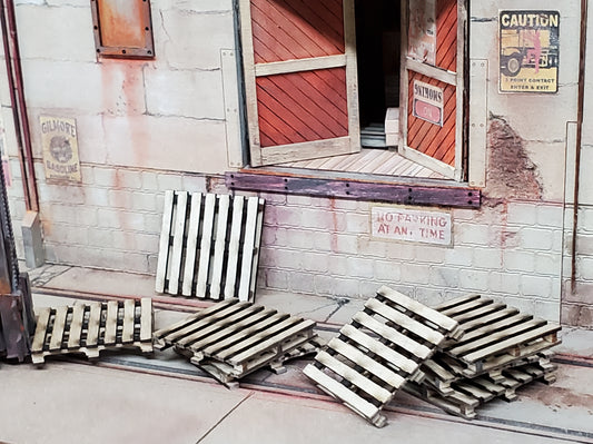 O scale Wood Shipping Pallets - set of 8 - ITLA