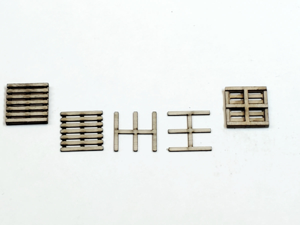 HO scale Wood Shipping Pallets - set of 12 - ITLA