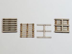 O scale Wood Shipping Pallets - set of 8 - ITLA