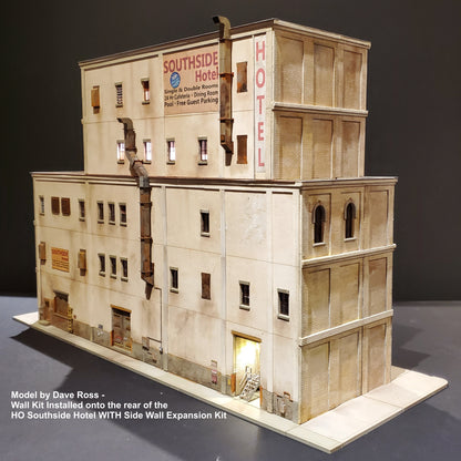 HO Southside Hotel Kit - Detailed Rear Wall - ITLA