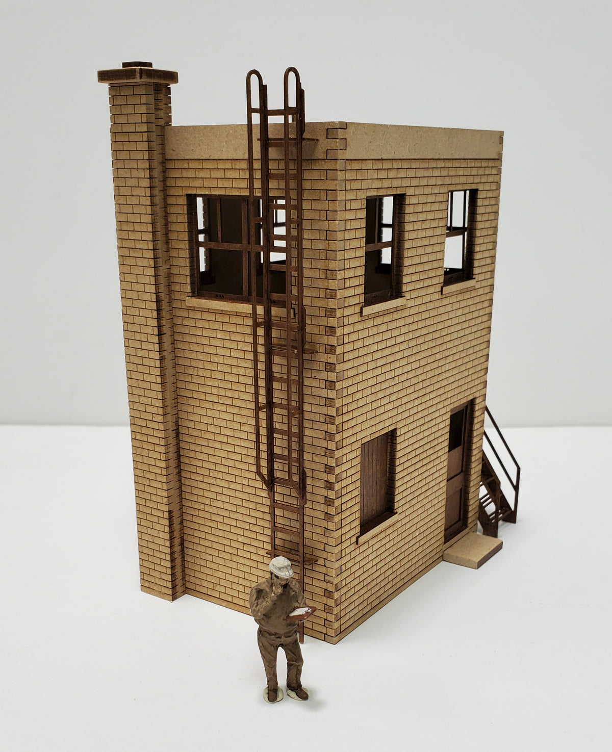 O Scale - 2 Story Brick Utility Building Kit - ITLA