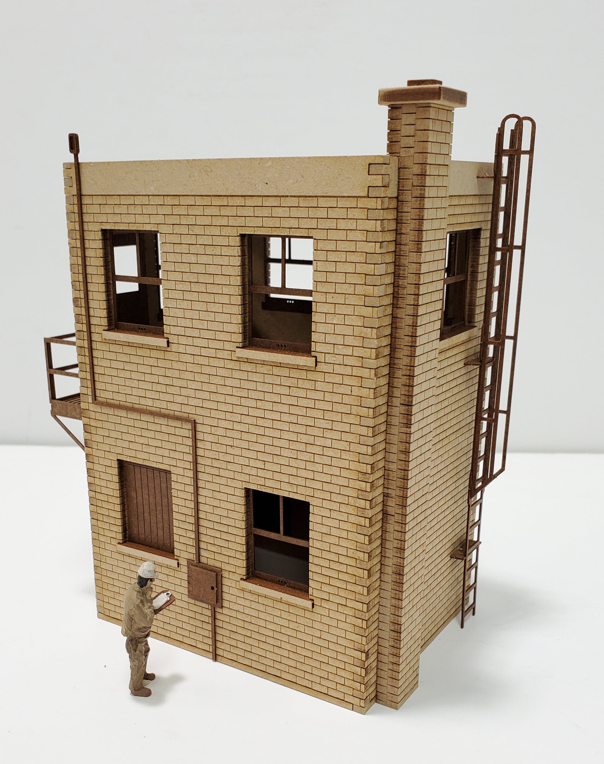O Scale - 2 Story Brick Utility Building Kit - ITLA