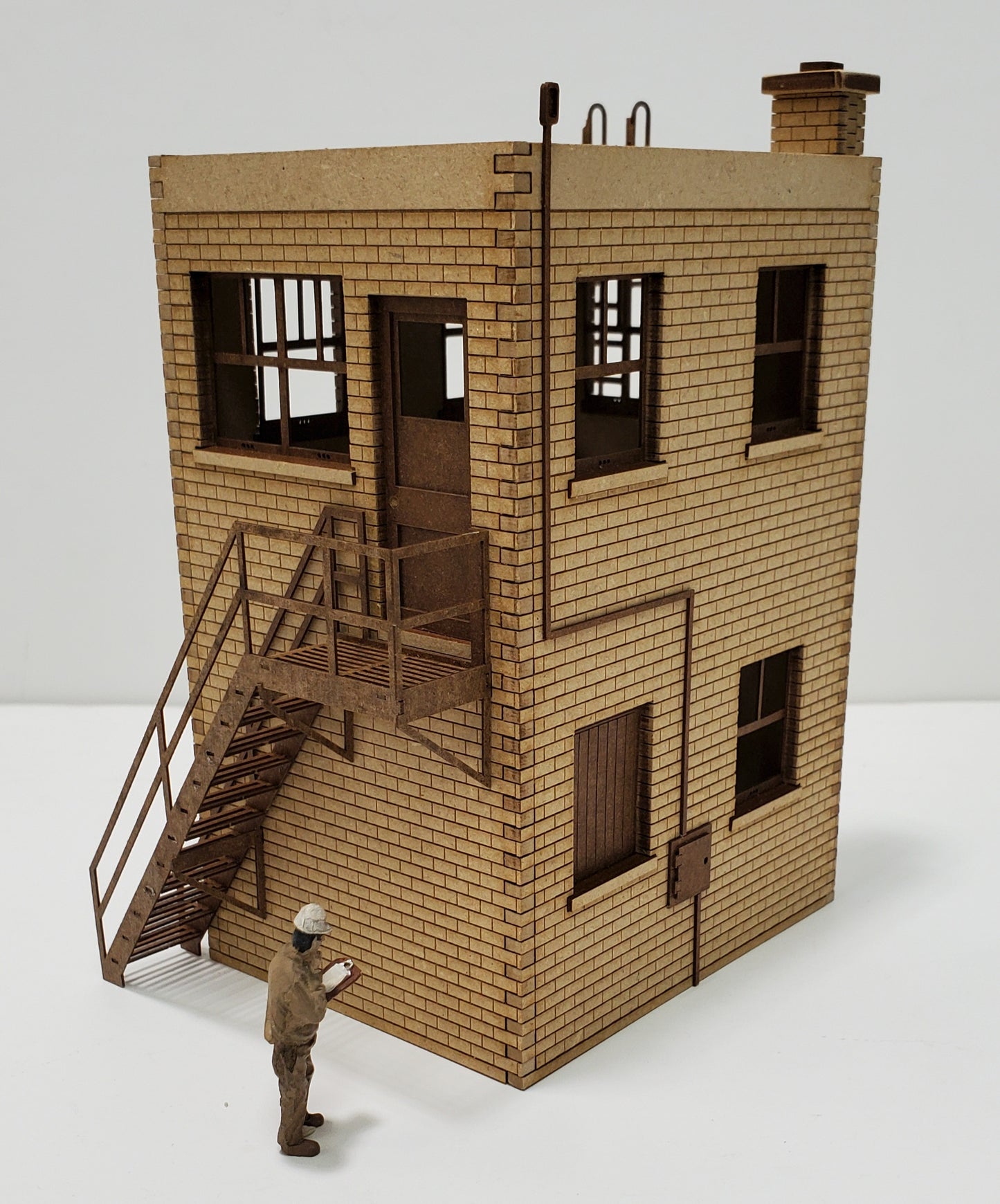 O Scale - 2 Story Brick Utility Building Kit - ITLA