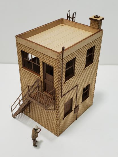 O Scale - 2 Story Brick Utility Building Kit - ITLA