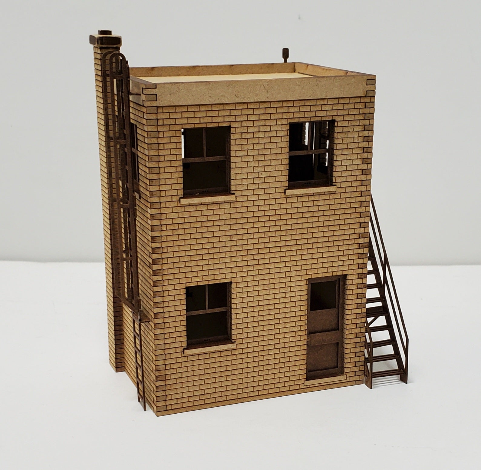 S Scale - 2 Story Brick Utility Building Kit - ITLA