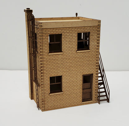 S Scale - 2 Story Brick Utility Building Kit - ITLA