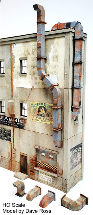 HO / O Scale -  Roof / Wall HVAC Ducting - ITLA