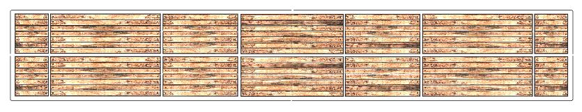 O Scale Atlas 52 ft 6 inch Wood Flat Car Deck - ITLA