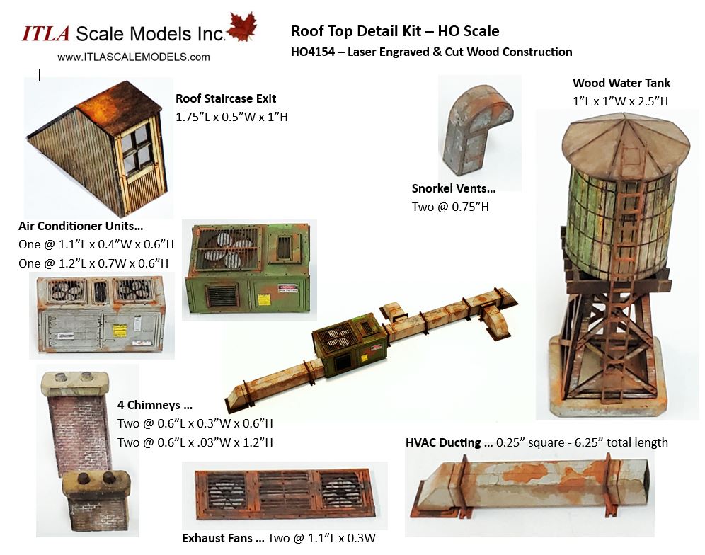 HO Roof Top Detail Kit - ITLA