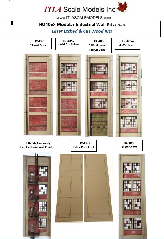 HO Scale Industrial Wall Modules - ITLA