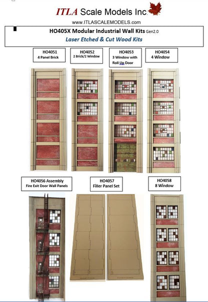 HO Scale Industrial Wall Modules - ITLA